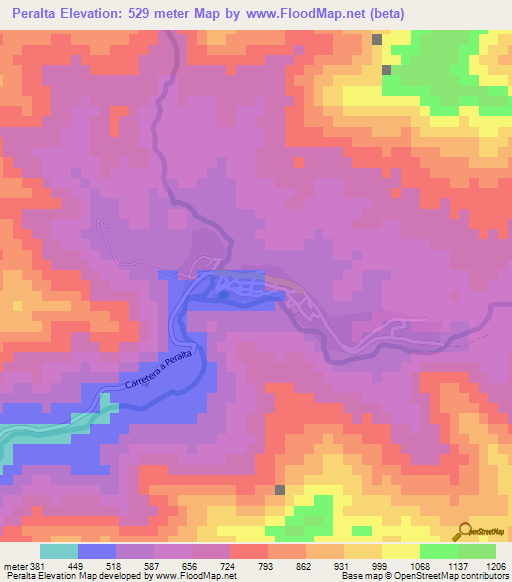 Peralta,Dominican Republic Elevation Map