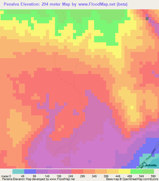 Penalva,Dominican Republic Elevation Map