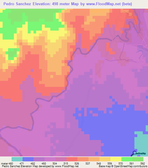 Pedro Sanchez,Dominican Republic Elevation Map