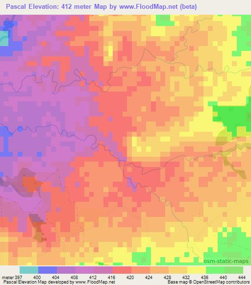 Pascal,Dominican Republic Elevation Map