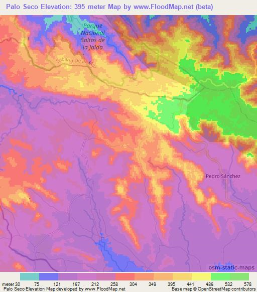 Palo Seco,Dominican Republic Elevation Map