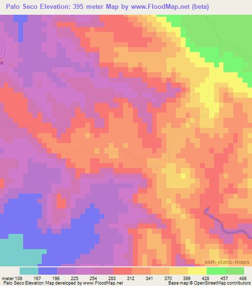 Palo Seco,Dominican Republic Elevation Map