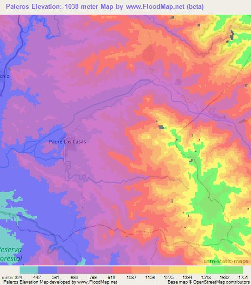 Paleros,Dominican Republic Elevation Map