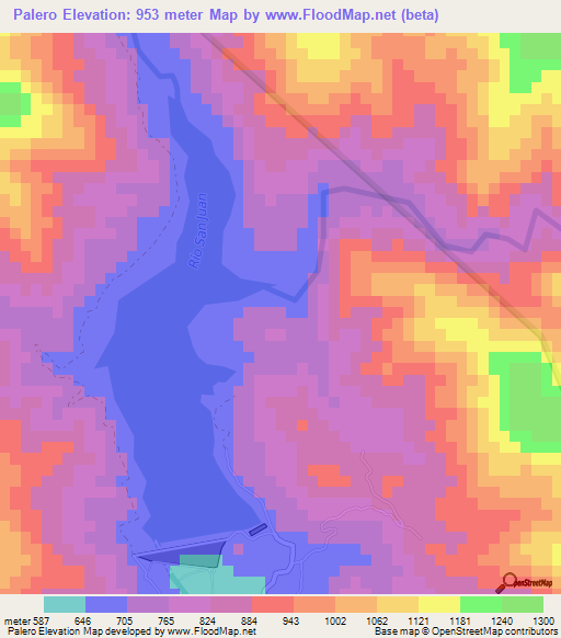 Palero,Dominican Republic Elevation Map