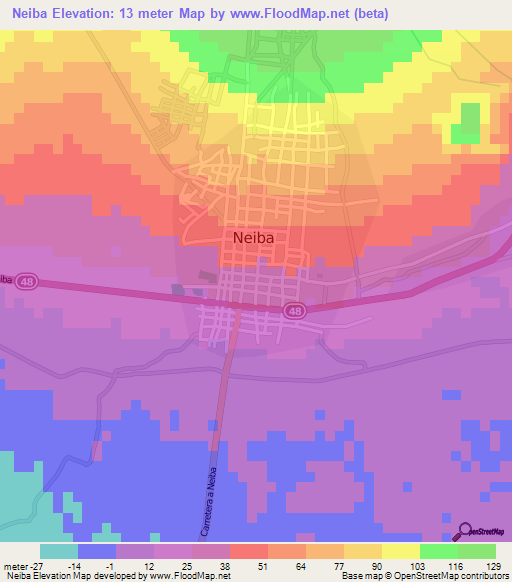 Neiba,Dominican Republic Elevation Map