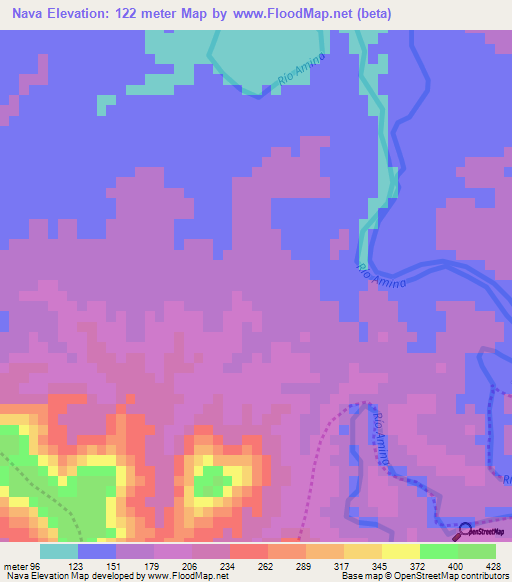 Nava,Dominican Republic Elevation Map