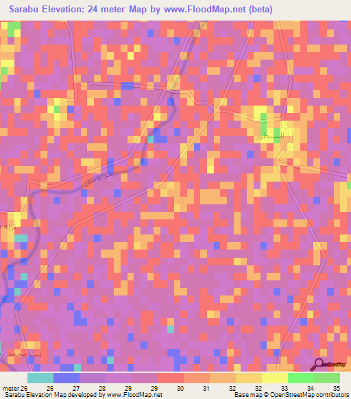 Sarabu,Egypt Elevation Map