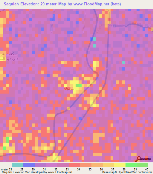 Saqulah,Egypt Elevation Map