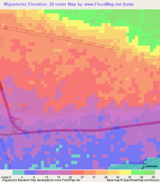 Miguelucho,Dominican Republic Elevation Map