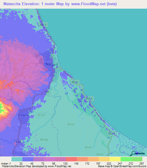 Matancita,Dominican Republic Elevation Map