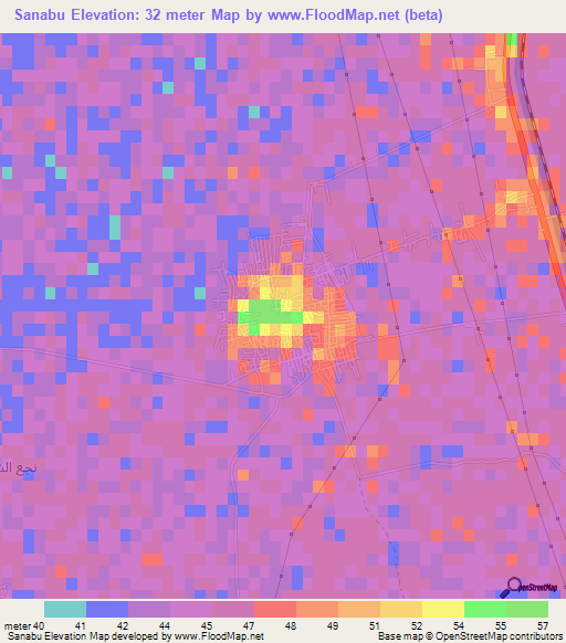 Sanabu,Egypt Elevation Map