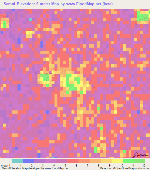 Samul,Egypt Elevation Map