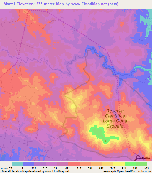 Martel,Dominican Republic Elevation Map