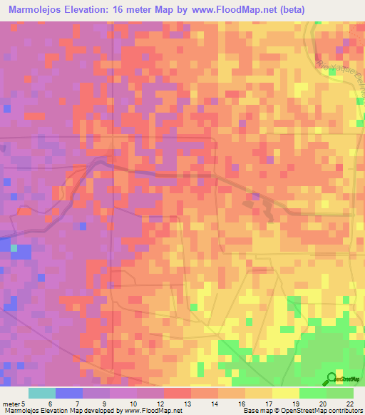 Marmolejos,Dominican Republic Elevation Map