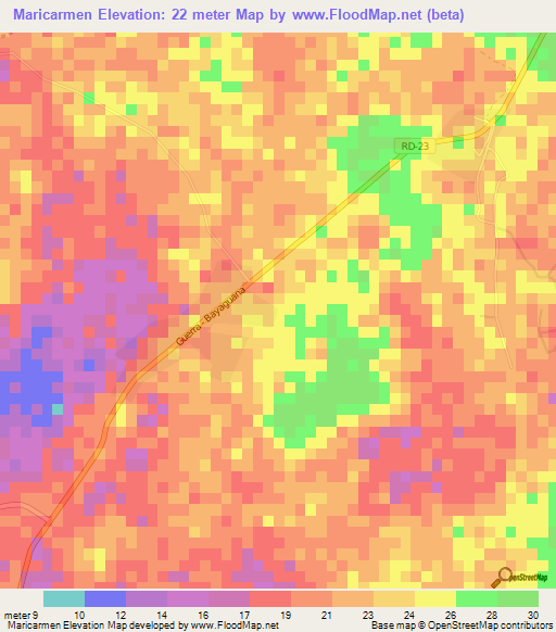 Maricarmen,Dominican Republic Elevation Map