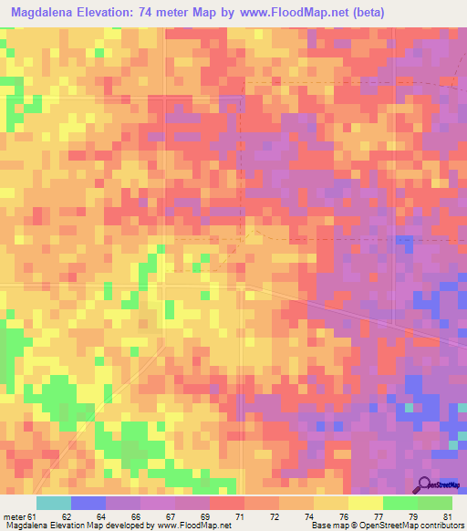 Magdalena,Dominican Republic Elevation Map