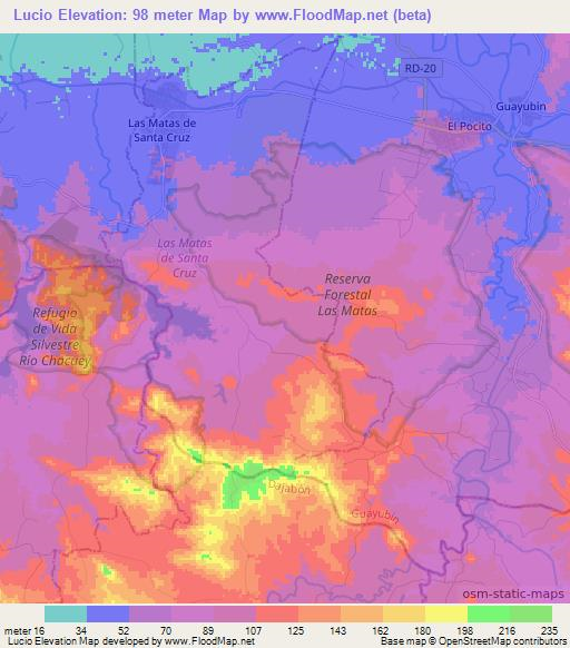 Lucio,Dominican Republic Elevation Map