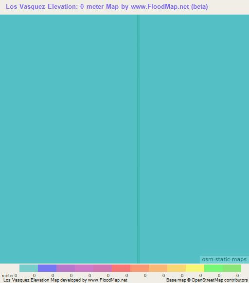 Los Vasquez,Dominican Republic Elevation Map