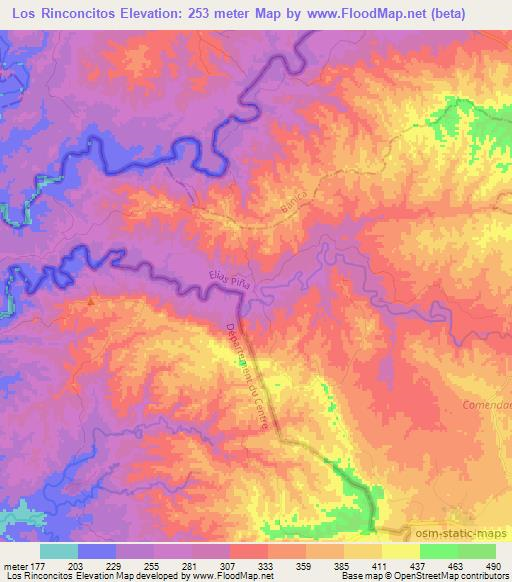 Los Rinconcitos,Dominican Republic Elevation Map