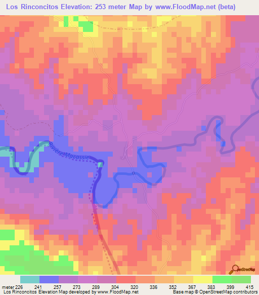 Los Rinconcitos,Dominican Republic Elevation Map