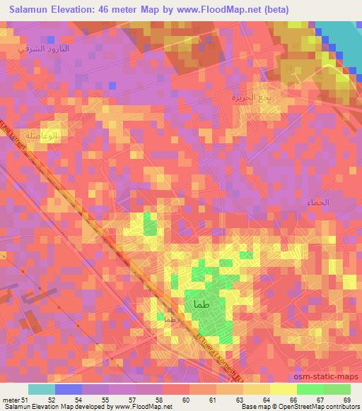 Salamun,Egypt Elevation Map