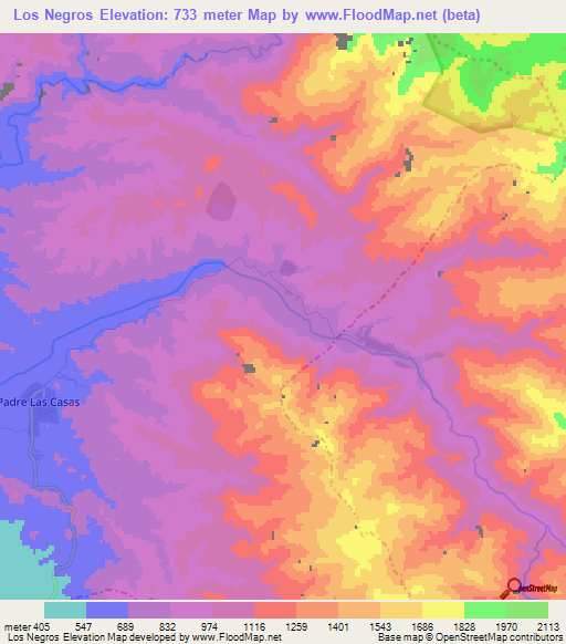 Los Negros,Dominican Republic Elevation Map