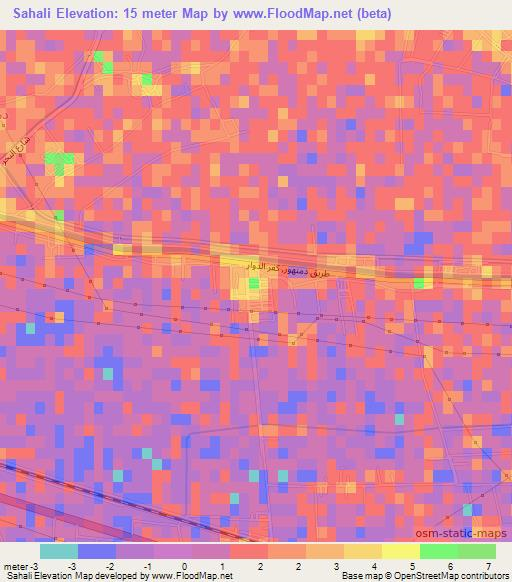 Sahali,Egypt Elevation Map