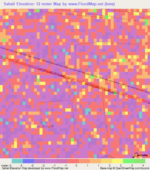 Sahali,Egypt Elevation Map