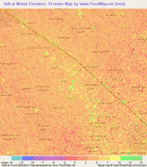 Saft al Muluk,Egypt Elevation Map