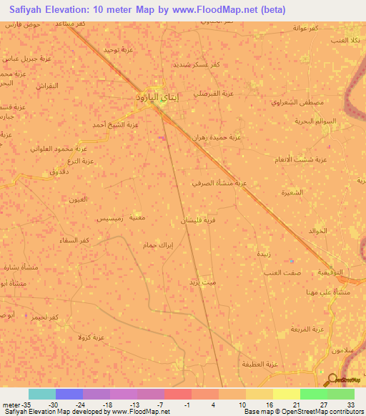 Safiyah,Egypt Elevation Map