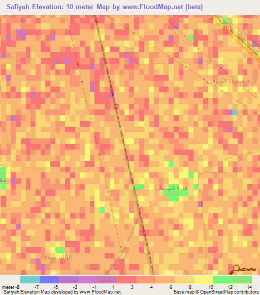 Safiyah,Egypt Elevation Map