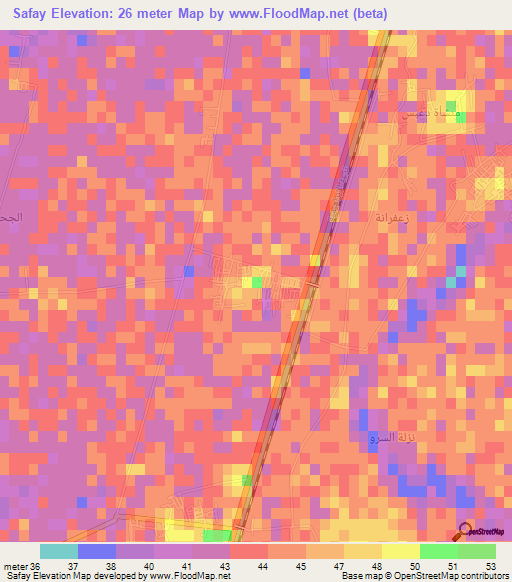 Safay,Egypt Elevation Map