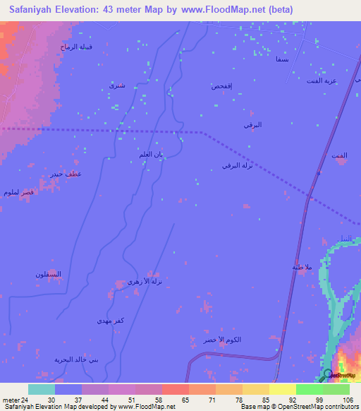 Safaniyah,Egypt Elevation Map