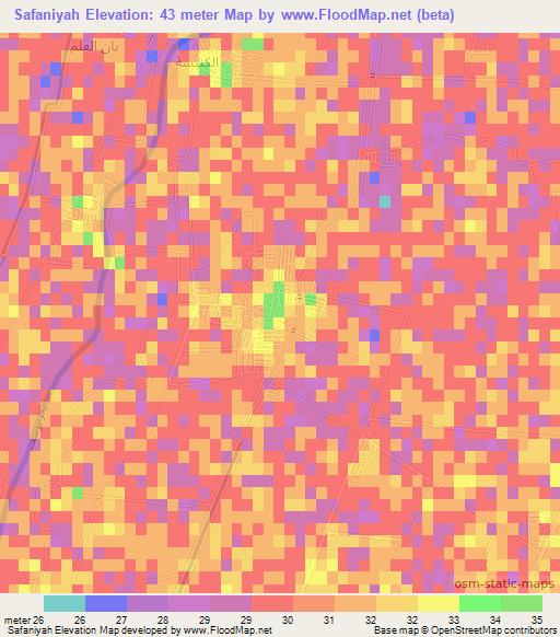 Safaniyah,Egypt Elevation Map