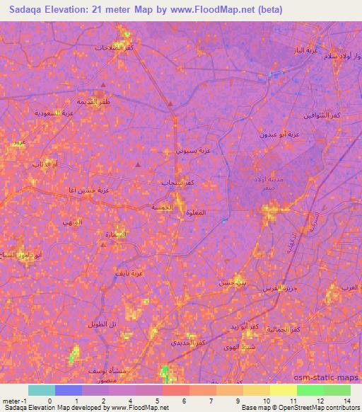 Sadaqa,Egypt Elevation Map