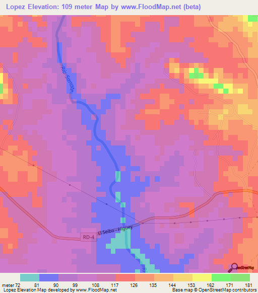 Lopez,Dominican Republic Elevation Map