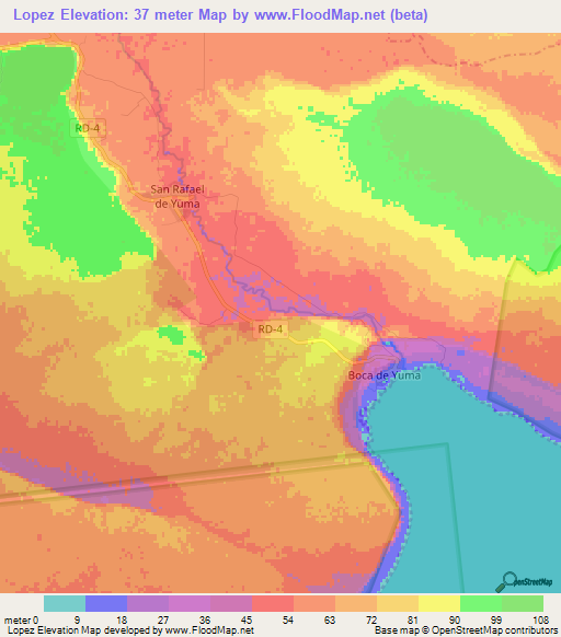 Lopez,Dominican Republic Elevation Map