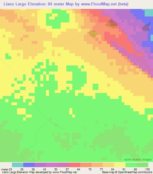 Llano Largo,Dominican Republic Elevation Map