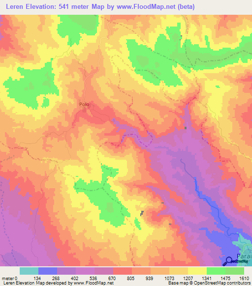 Leren,Dominican Republic Elevation Map