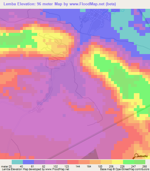 Lemba,Dominican Republic Elevation Map