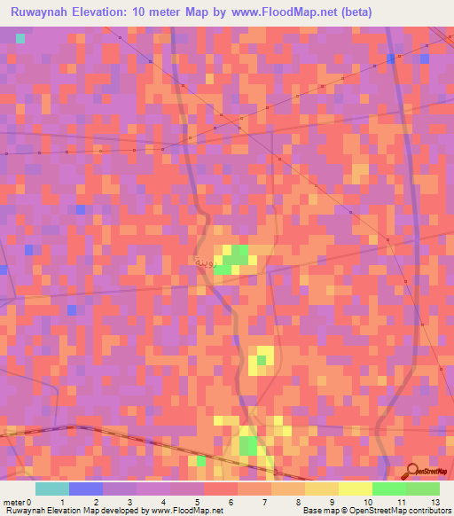 Ruwaynah,Egypt Elevation Map