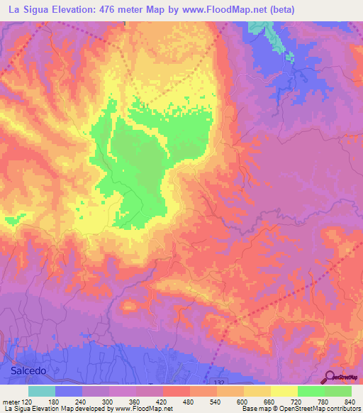 La Sigua,Dominican Republic Elevation Map