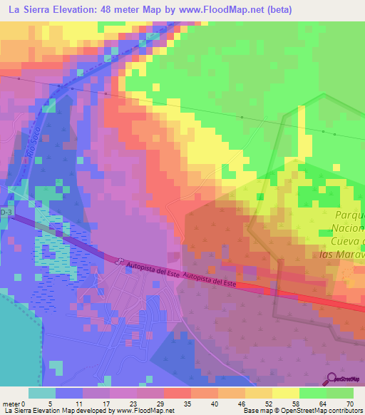 La Sierra,Dominican Republic Elevation Map