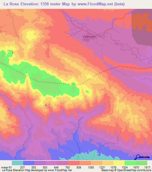 La Rosa,Dominican Republic Elevation Map