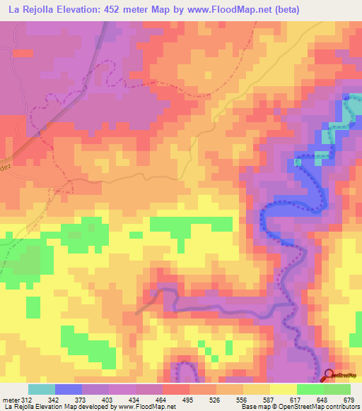 La Rejolla,Dominican Republic Elevation Map