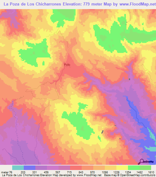 La Poza de Los Chicharrones,Dominican Republic Elevation Map