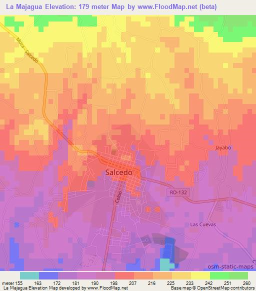 La Majagua,Dominican Republic Elevation Map