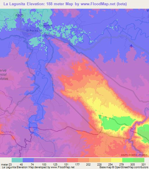 La Lagunita,Dominican Republic Elevation Map