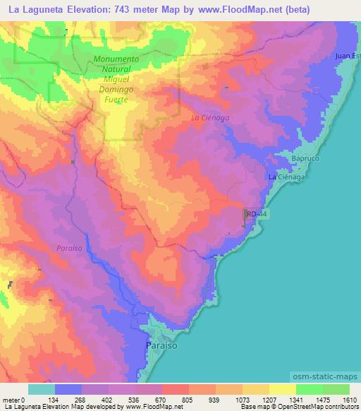 La Laguneta,Dominican Republic Elevation Map