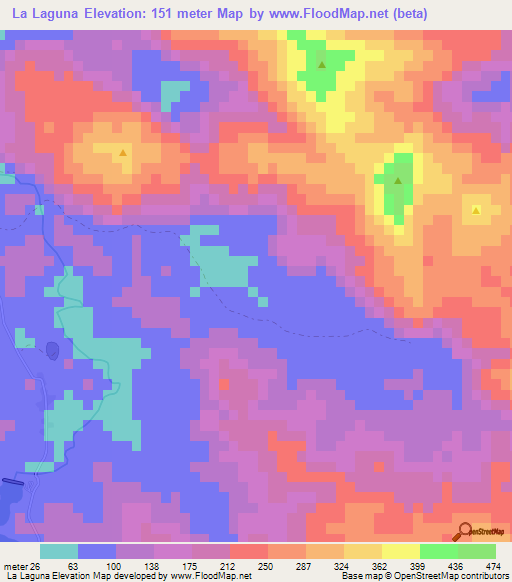 La Laguna,Dominican Republic Elevation Map